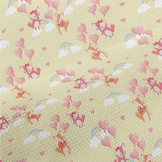Fox Couple Floating In The Sky Performance Linen