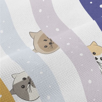 Cute Kitten Sticking Its Head  Performance Linen