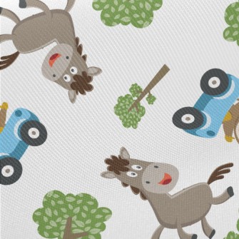 A Driving Monkey Chasing A Hor Twill