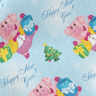Pink Pig Decorated With Lights Standard Corduroy
