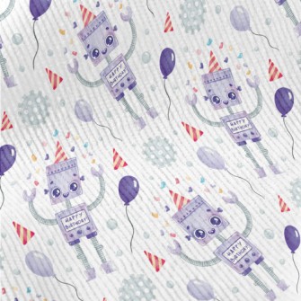 Cartoon Robot Celebrating Birt Standard Corduroy