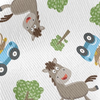 A Driving Monkey Chasing A Hor Standard Corduroy