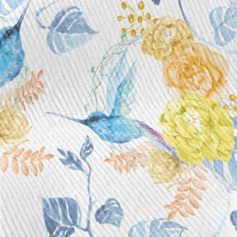 Blue Hummingbird Next To Bloom Standard Corduroy