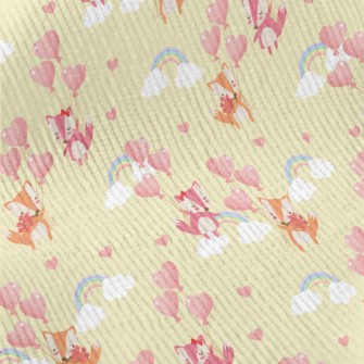 Fox Couple Floating In The Sky Standard Corduroy