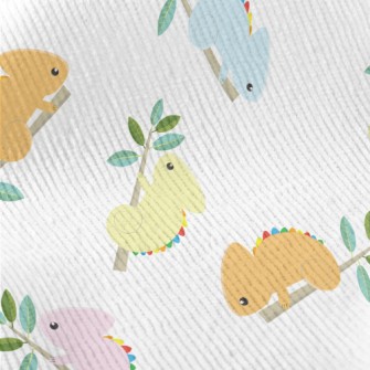 Colorful Chameleon On A Branch Standard Corduroy