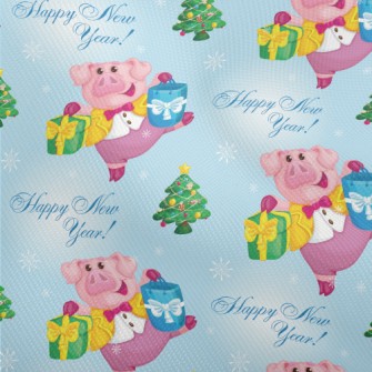 Pink Pig Decorated With Lights Dobby