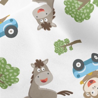 A Driving Monkey Chasing A Hor Micro Fleece