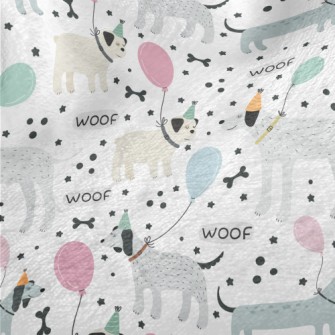 Cartoon Dog With Balloon Minky