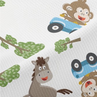 A Driving Monkey Chasing A Hor Piqué