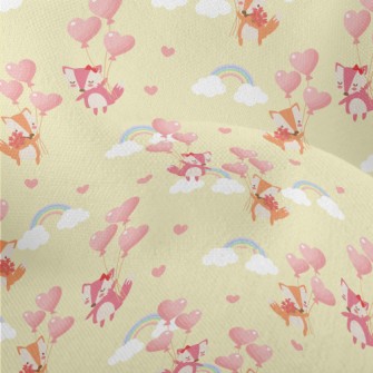 Fox Couple Floating In The Sky Lightweight Performance Linen
