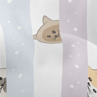 Cute Kitten Sticking Its Head  Lightweight Performance Linen