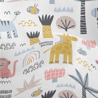 Silly And Cute Animals Lightweight Performance Linen