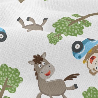 A Driving Monkey Chasing A Hor Modern Jersey