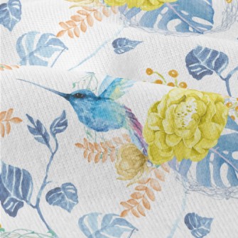 Blue Hummingbird Next To Bloom Modern Jersey