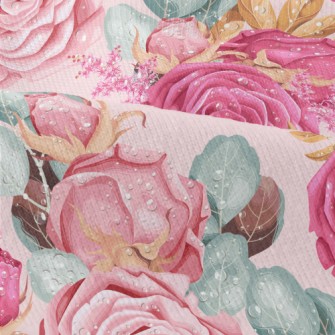 Retro Realistic Pink Roses Modern Jersey