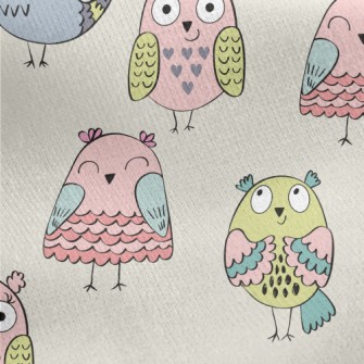 Unique Baby Owl Jersey Backed Fleece
