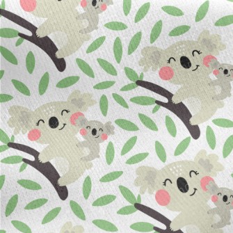 Koalas In The Tree Jersey Backed Fleece