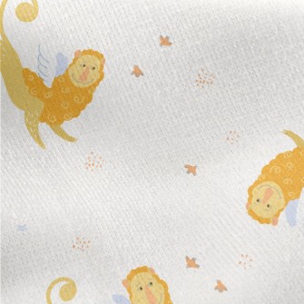 Weird Lion With Wings Jersey Backed Fleece