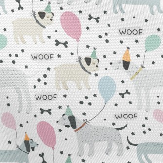 Cartoon Dog With Balloon Pongee