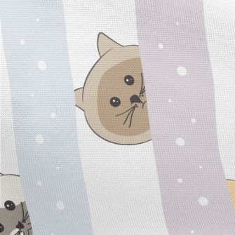 Cute Kitten Sticking Its Head  Pongee