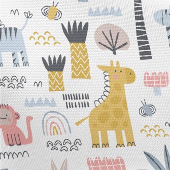 Silly And Cute Animals Pongee