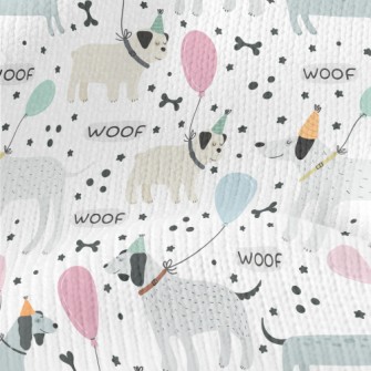 Cartoon Dog With Balloon Stretch Jersey