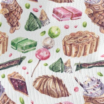 Watercolor Desserts From Aroun Stretch Jersey