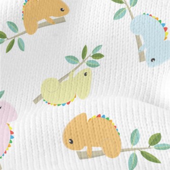 Colorful Chameleon On A Branch Stretch Jersey