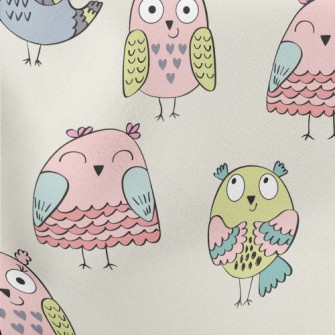 Unique Baby Owl Lightweight Cotton Poplin