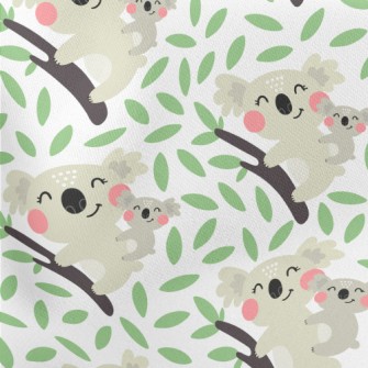 Koalas In The Tree Lightweight Cotton Poplin