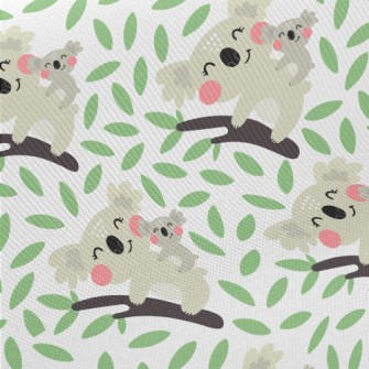 Koalas In The Tree Midweight Cotton Poplin