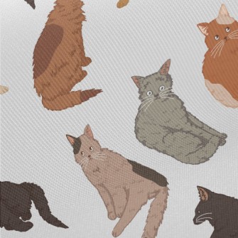 Frightened Cats Midweight Cotton Poplin