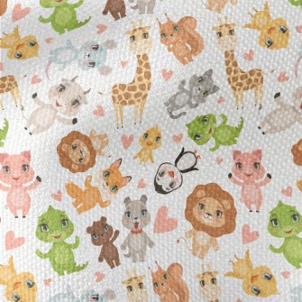 Happy Animal Friends Waterproof Canvas