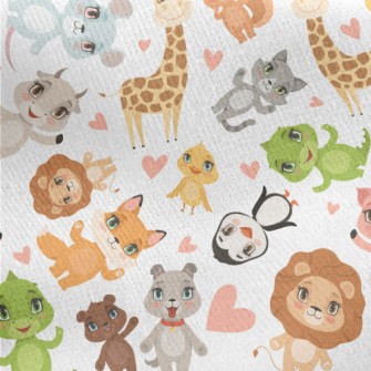 Happy Animal Friends Jersey Backed Fleece