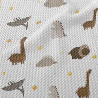 Little Dinosaur's Bedtime Birdseye Piqué