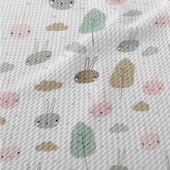 Cute Little Rabbit Birdseye Piqué
