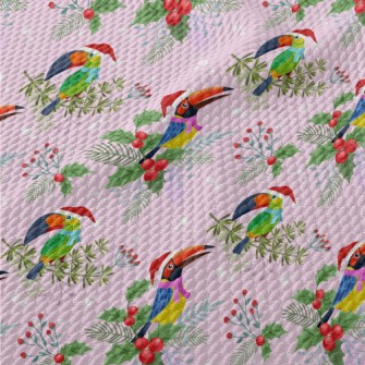 Big-billed Parrot Celebrating  Birdseye Piqué