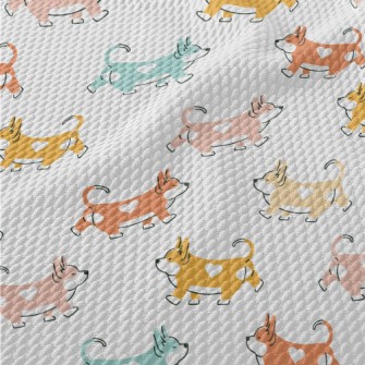 Corgi With Heart-shaped Mark Birdseye Piqué