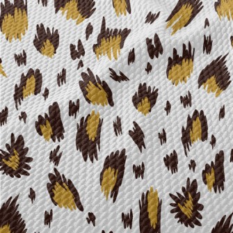 Brown Leopard Print With A Sen Birdseye Piqué