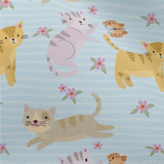 Kittens Chasing Butterflies Chiffon