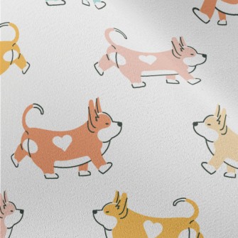 Corgi With Heart-shaped Mark Chiffon