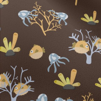 Pufferfish And Jellyfish In Th Chiffon