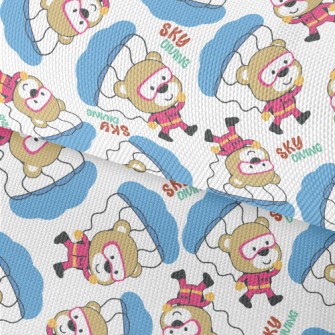 Cute Little Bear Skydiving Waterproof Oxford