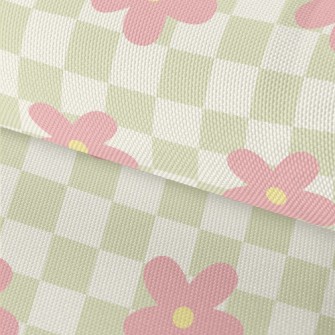 Small Flowers On Two-color Pla Waterproof Oxford