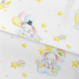 Baby Elephant Holding Balloons Waterproof Oxford