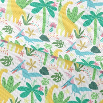 Happy Dinosaur In The Jungle Waterproof Oxford