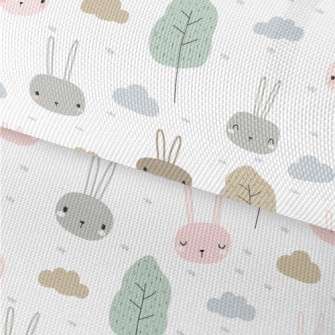 Cute Little Rabbit Waterproof Oxford