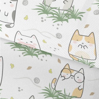 Smiling Happy Kitten Waterproof Oxford