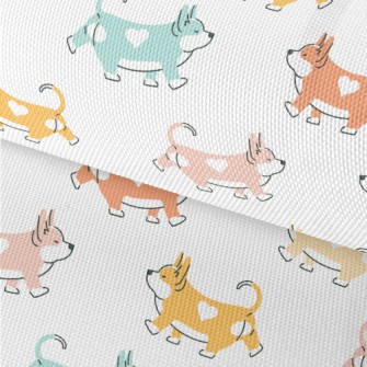 Corgi With Heart-shaped Mark Waterproof Oxford