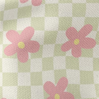 Small Flowers On Two-color Pla Waterproof Canvas